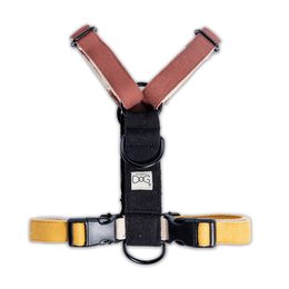 FUNKY DOG Konopný postroj pro psa hnědo žlutý