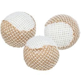 Trixie Sada 3ks jutových chrastících míčků ø 5 cm