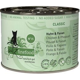Catz finefood Konzerva CF No.15 s kuřecím a bažantím masem 200g