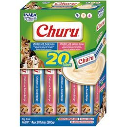Inaba Churu dog snack kuře&tuňák a kuře&losos multipack 20x14g