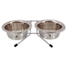 Dog fantasy Stojánek nerez souprava 13cm 2x0,38l