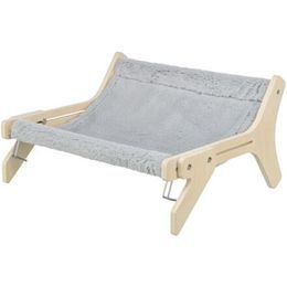 Trixie Hammock lehátko pro kočky do 12 kg 47x24x38cm dřevo/plyš šedá