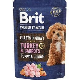 Brit Premium by Nature Dog kapsička Puppy&Junior Fillets in Gravy with Turkey&Carrots 85g