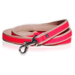 Milk&Pepper Vodítko pro psa kožené neonové růžové 1,5 x 120 cm