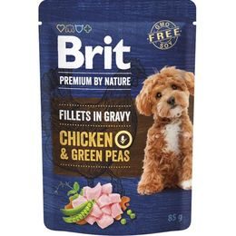 Brit Premium by Nature Dog kapsička Fillets in Gravy Chicken&Peas 85g