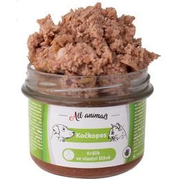 All Animals Kočkopes sklo králík ve vlastní šťávě 200g