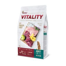 Akinu VITALITY Kuřecí & hovězí granule krmivo pro psy středně velkých plemen 3 kg