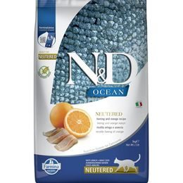 N&D OCEAN Cat GF Neutered Adult Herring & Orange 5 kg