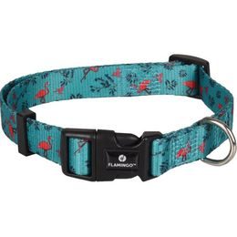 Flamingo Obojek nylon Samar tyrkysový M 2x40-55cm