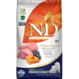 N&D PUMPKIN Dog GF Lamb & Blueberry Puppy Medium & Maxi 2,5 kg