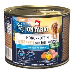 Ontario Konzerva Adult monoprotein krůtí pate s batáty 200g