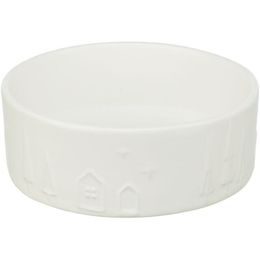 Trixie Vánoční keramická miska bílá