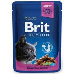 Brit Premium Cat kapsička -Gravy Chicken & Turkey 100 g