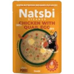 NATSBI CAT Steamed CHICKEN&QUAIL EGGS 80g