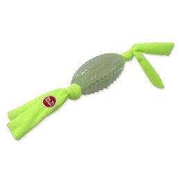 Dog fantasy Hračka Glow oválný míč bílý z TPR svítící ve tmě 31cm