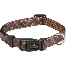 Flamingo Obojek nylon Odin hnědý 2,5x45-65cm