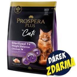 Prospera Plus Krmivo Sterilized 7+ Chicken Weight Balance 7kg+Barel Prospera Plus Plus