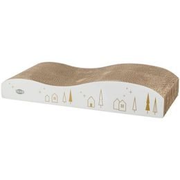 Trixie Vánoční kartonové škrabadlo s catnipem 43.5 x 8 x 20 cm bílá/zlatá