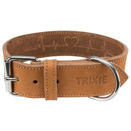Trixie Rustic kožený obojek Heartbeat hnědá
