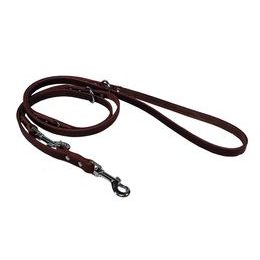 BAFPET Vodítko přepínací z maštěné kůže ZUBR hnědá