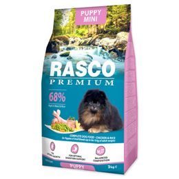 Rasco Premium Krmivo Puppy Mini kuře s rýží 3kg