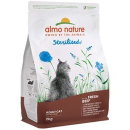 Almo Nature Sterilised pro kastrované kočky s čerstvým hovězím 2kg