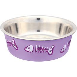 Trixie Nerez miska pro kočky s barevným potiskem 0,3l/12cm