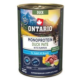 Ontario Konzerva Adult monoprotein kachní pate s dýní 400g