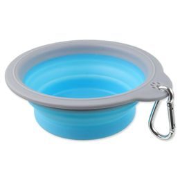 Dog fantasy Miska cestovní skládací modrá 15x5cm