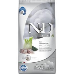 N&D WHITE Dog GF Sea Bass Spirulina & Fennel Adult Medium & Maxi 7 kg