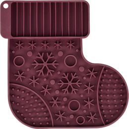 TRIXIE Xmas Lick'n'Snack Mat vánoční lízací podložka 20 cm bordó