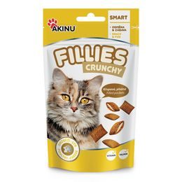 Akinu FILLIES Drůbeží se sýrem plněné kapsičky pamlsek pro kočky 50 g