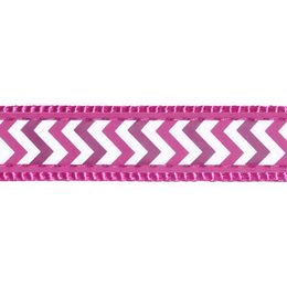 Red Dingo Vodítko přepínací 25 mm x 2 m Ziggy R Tmavě Růžová