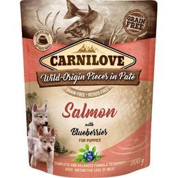 Carnilove Dog kapsička Paté Salmon with Blueberries for Puppies 300 g