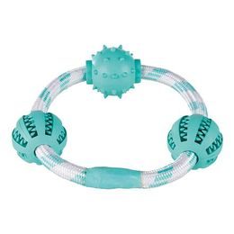 Trixie DentaFun bavlněný kruh se 3 míčky ø20cm/ø5cm přírodníguma