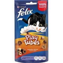 Felix snack Cat Play Tubes příchuť kuře, játra 50 g