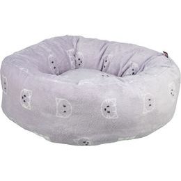 Trixie Kulatý pelíšek MIMI 50 cm motiv kočičí hlavy lila LIMITOVANÁ NABÍDKA