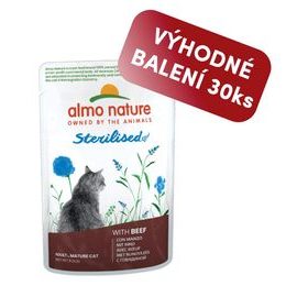 Almo Nature Holistic Sterilised Hovězí 70g výhodné balení 30ks