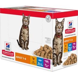 Hill's Science Plan Feline Adult kapsička Chicken + Beef + Ocean Fish 12 x 85 g