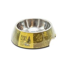 Akinu ČESKÝ LES Melaminová miska s nerez vložkou lesní zelená M 800 ml