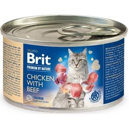 Brit Premium by Nature Cat konzerva Chicken with Beef 200 g