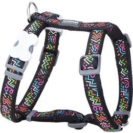 Red Dingo postroj Squiggles Black 12 mm x 30-44 cm