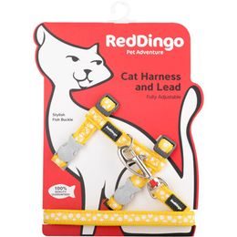 Red Dingo Postroj s vodítkem-kočka White Spots on Yellow