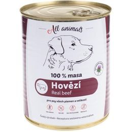All Animals konzerva pro psy hovězí mleté 800g