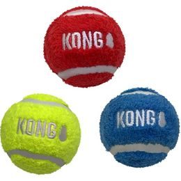 Kong Hračka tenis + plyš Sport® Softies Balls M 3 ks