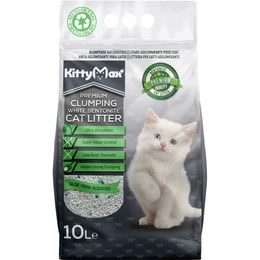 KITTYMAX hrudkující bezprašný bílý bentonit ALOE VERA 10 l