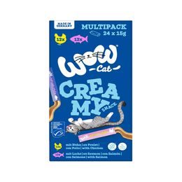 WOW Cat Lízací pyré Creamy Multipack 24x15g