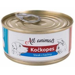 All Animals Kočkopes konzerva steak z kachny 100g