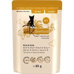 Catz finefood Kapsička pro koťata CF Classic Kitten No.7 s hovězím, telecím, meruňkami a ananasem 85 g