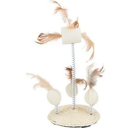 Trixie Přírodní hračka na pružině (lufa peří) 15x30cm